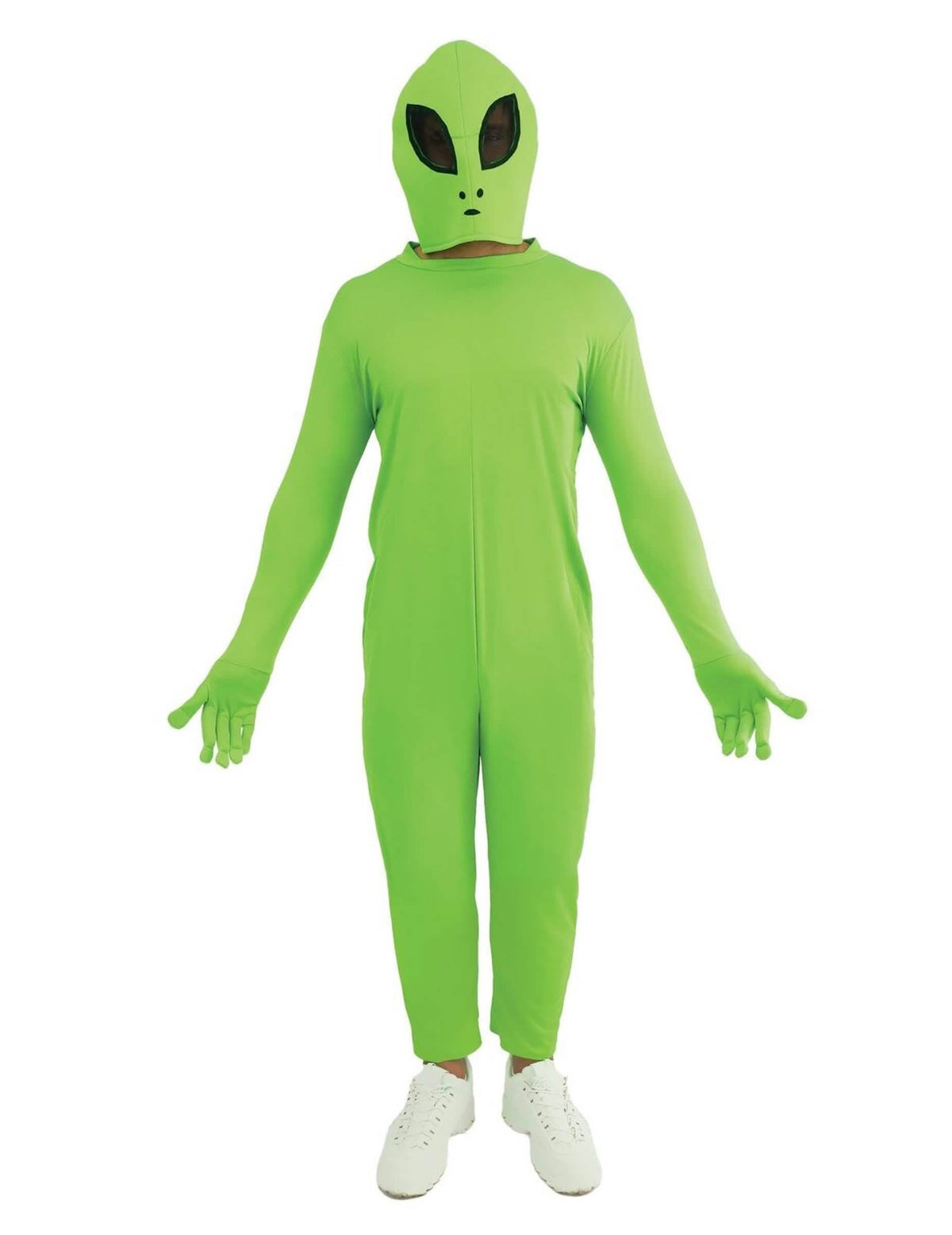 Déguisement d'alien pour adulte vert avec masque cagoule