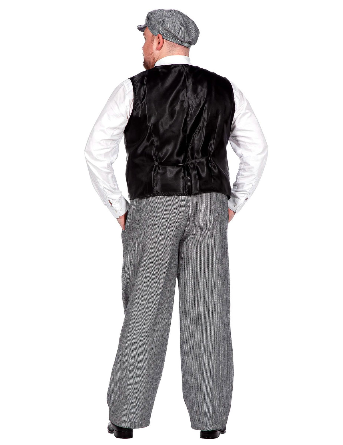 Disfraz de los años 20 gris de lujo para hombre