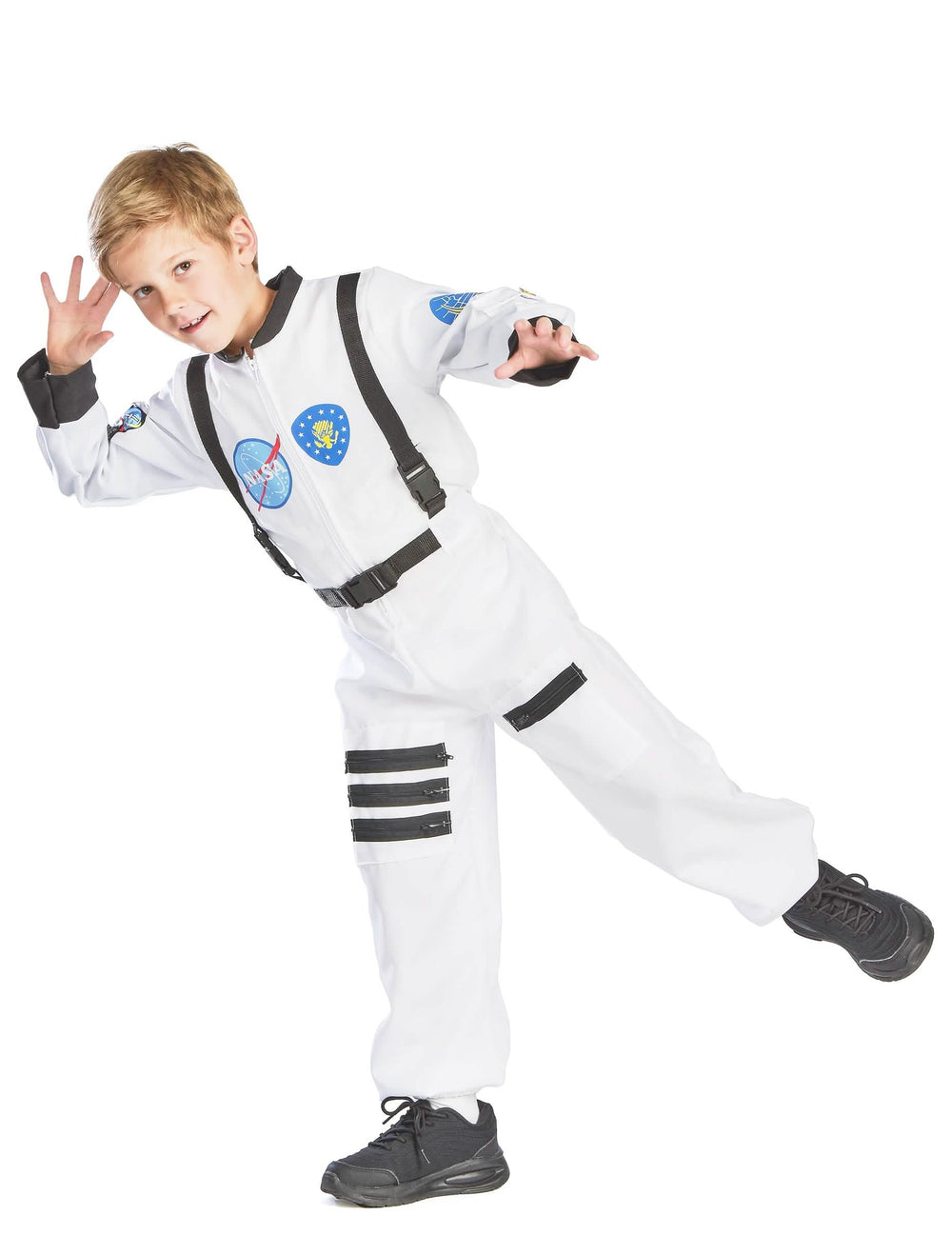 Vue d'ensemble sans el casco del disfraz de espacio para niño