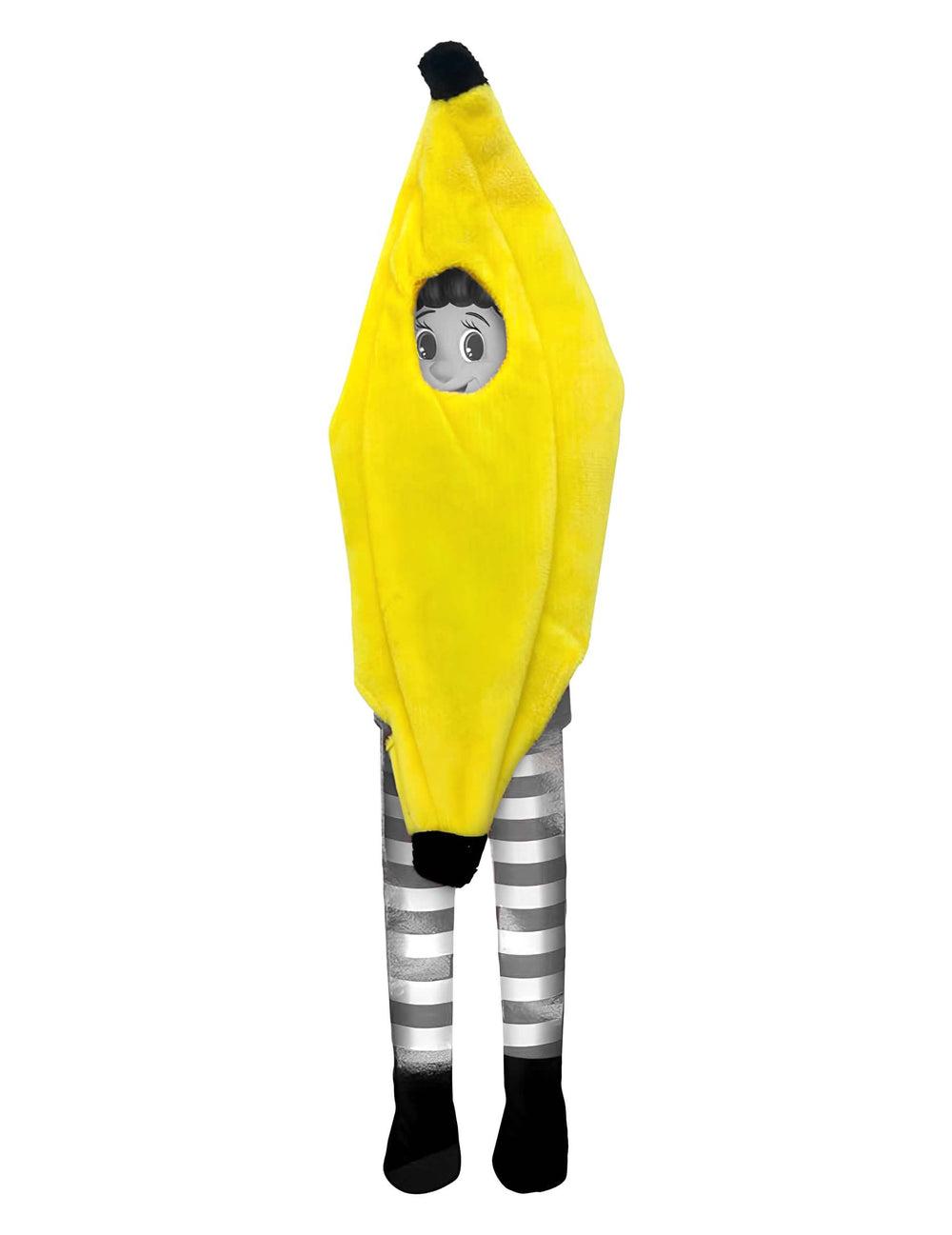 Déguisement de banane pour poupée lutin farceur jaune