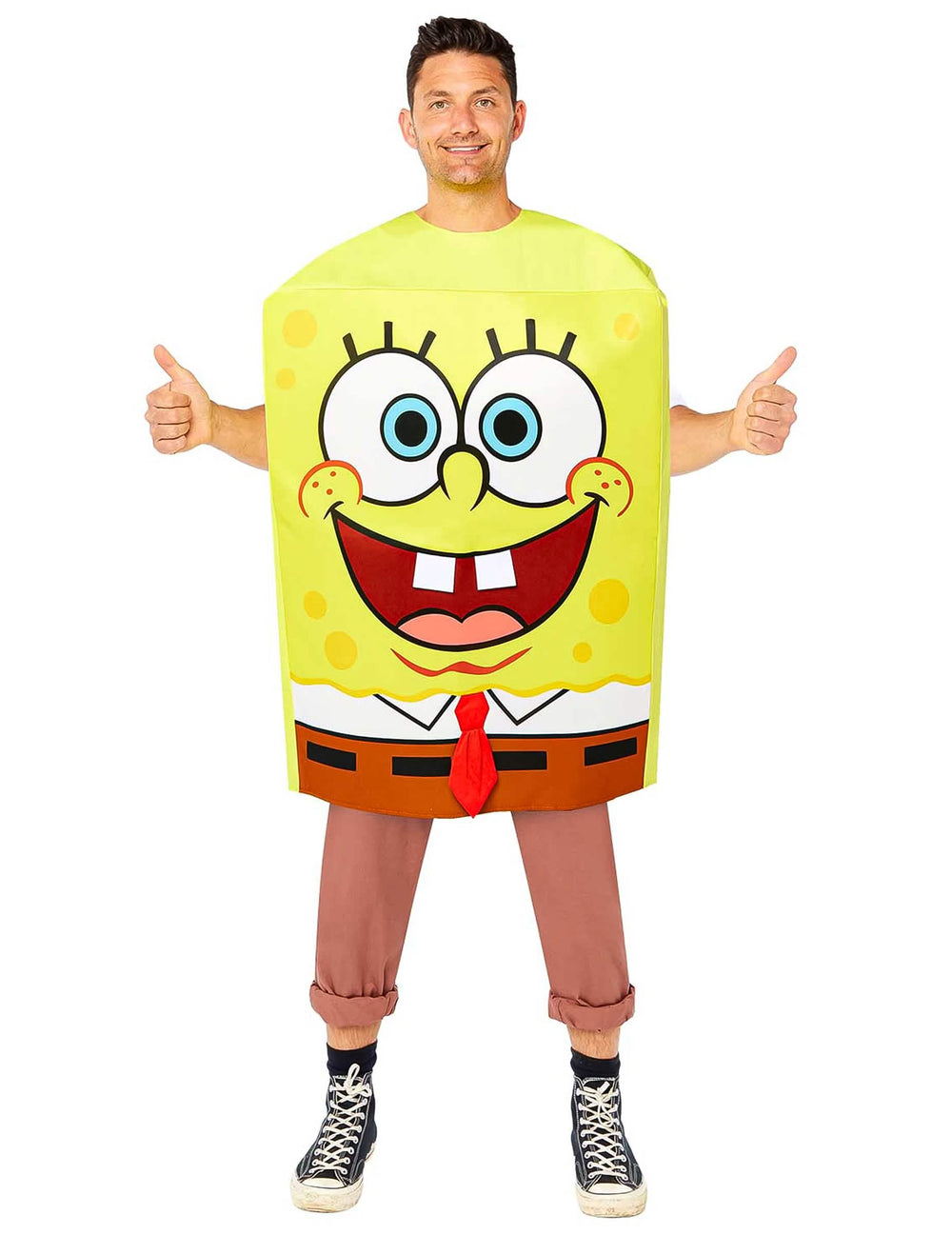 Déguisement Bob l'éponge™ pour adulte jaune en forme de rectangle