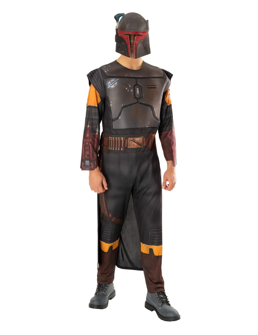 Déguisement de Boba Fett Star Wars™ pour adulte gris et noir avec masque