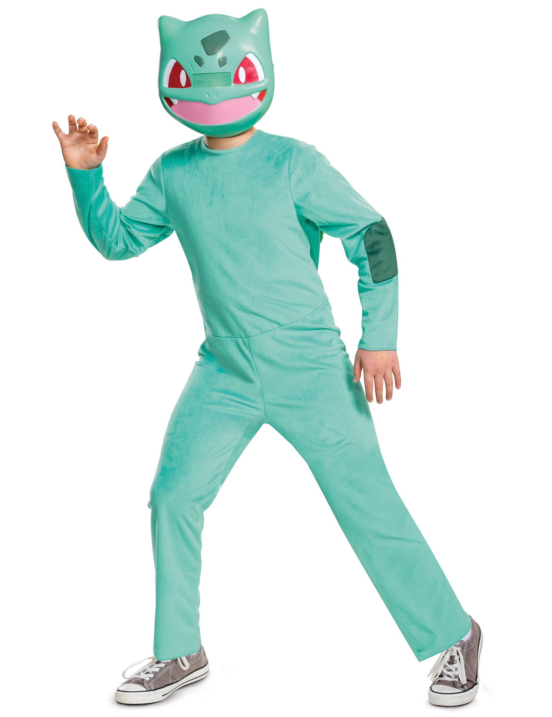 Déguisement Bulbizarre Pokémon pour enfant turquoise avec masque