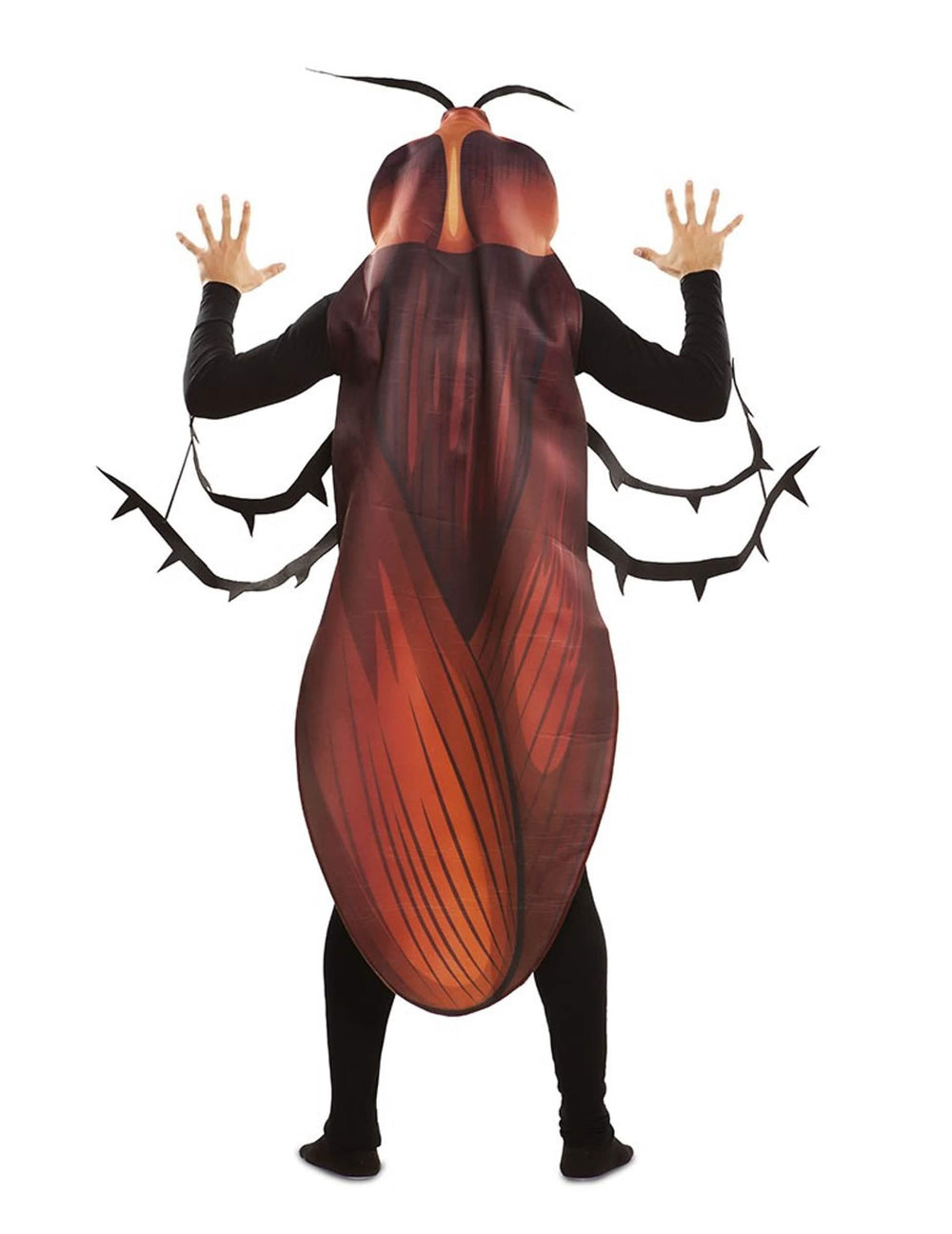 Vista trasera del disfraz de cucaracha