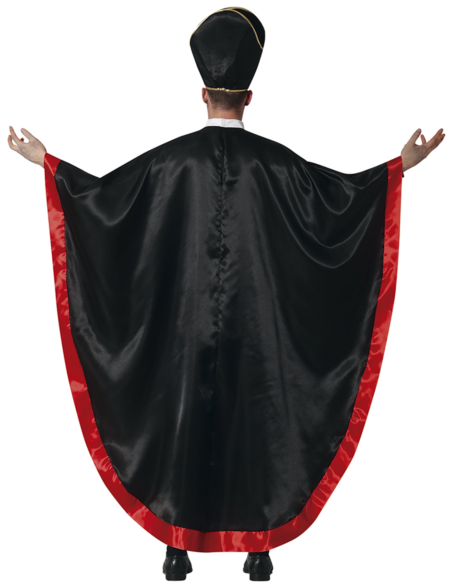 Vue de dos du déguisement cardinal satanique