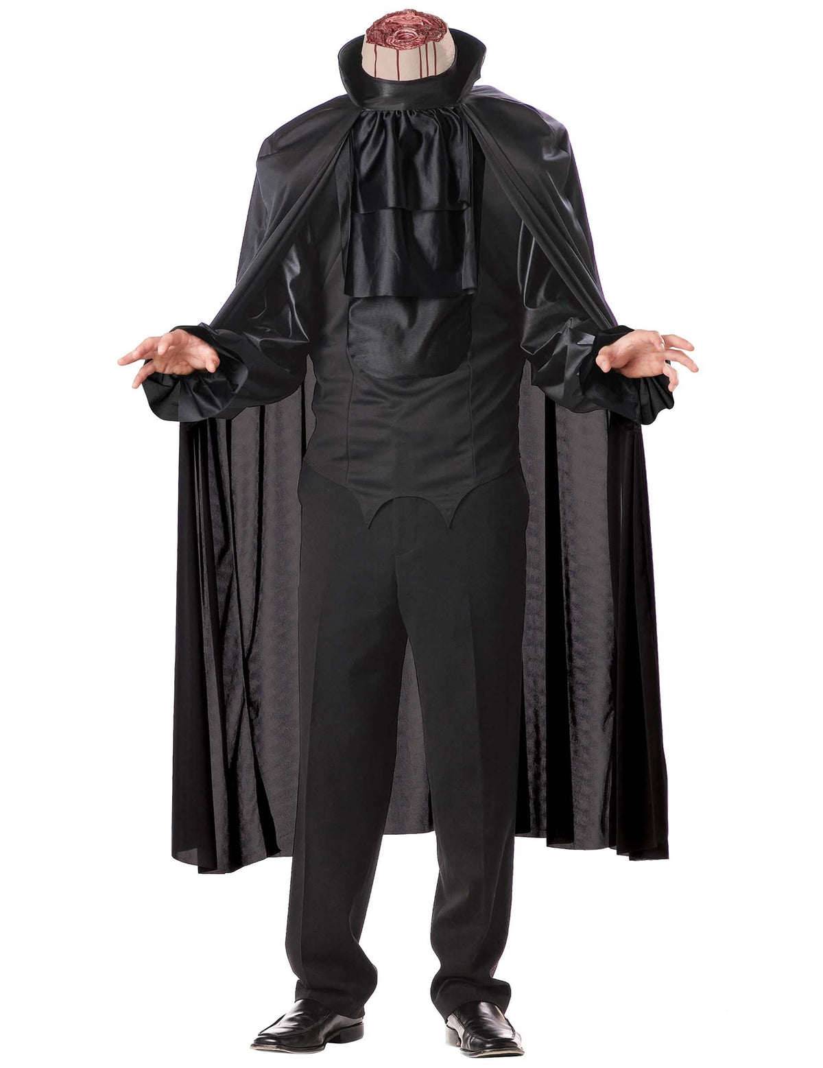 Déguisement Cavalier sans tête luxe pour homme noir avec effet cou tranché