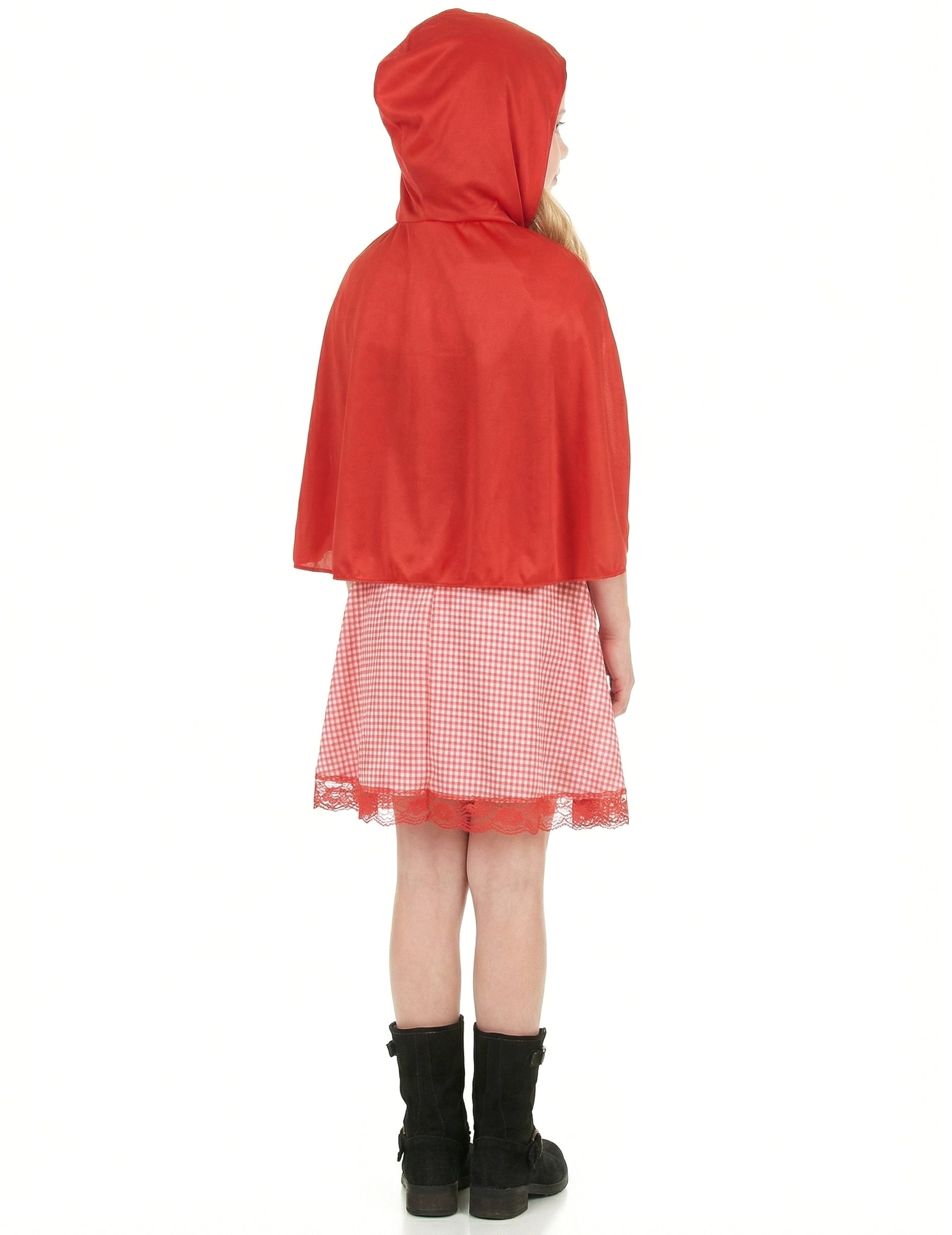 Vue de dos du déguisement de chaperon rouge basique