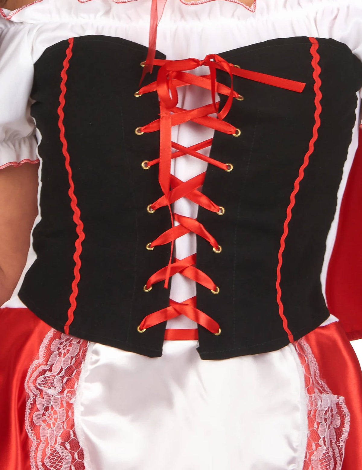 Disfraz de Caperucita roja corset para mujer