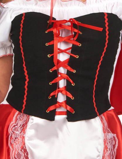 Disfraz de Caperucita roja corset para mujer