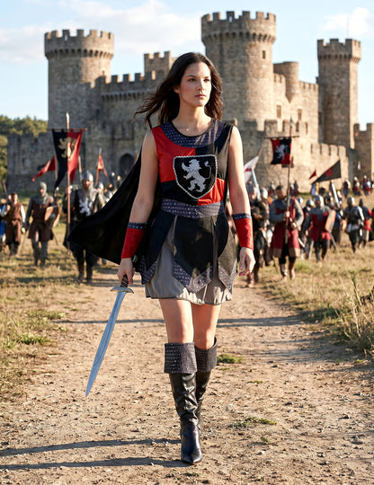 Disfraz caballero medieval mujer