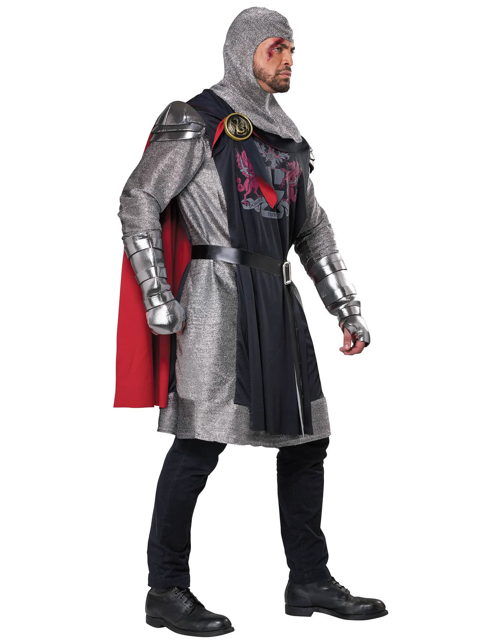Vista de perfil del Disfraz de Caballero Medieval