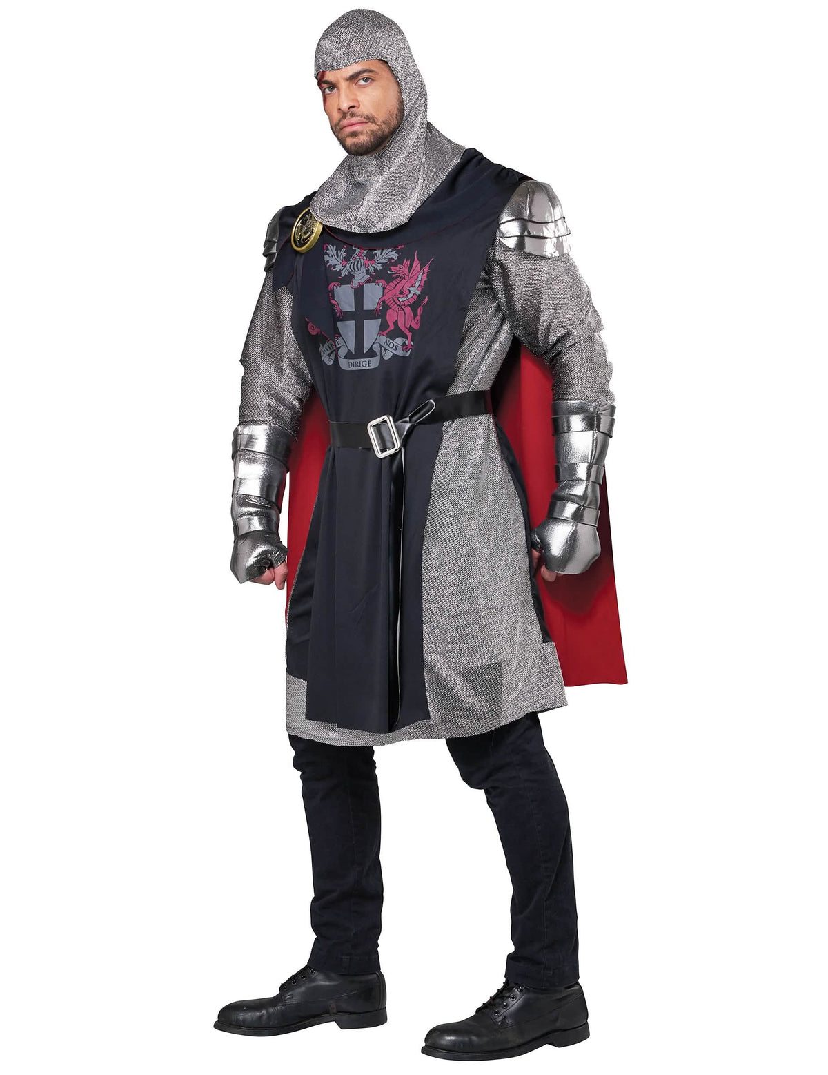 Vista de tres cuartos del Disfraz de Caballero Medieval para hombre