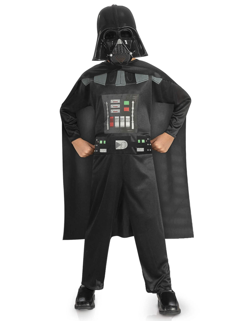Disfraz clásico Dark Vador Star Wars™ para niño negro con máscara y capa