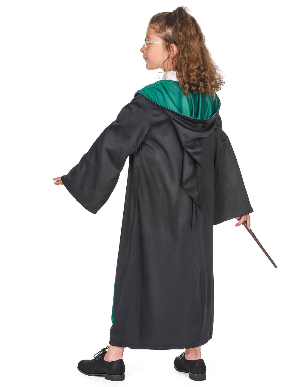 Vista trasera del disfraz clásico de Slytherin Harry Potter