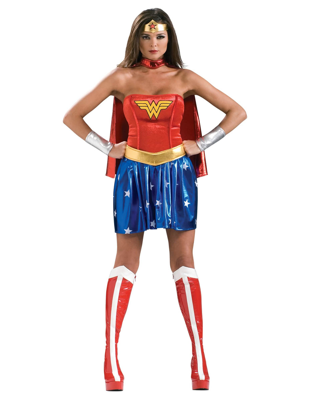 Vista frontal del disfraz clásico Wonder Woman