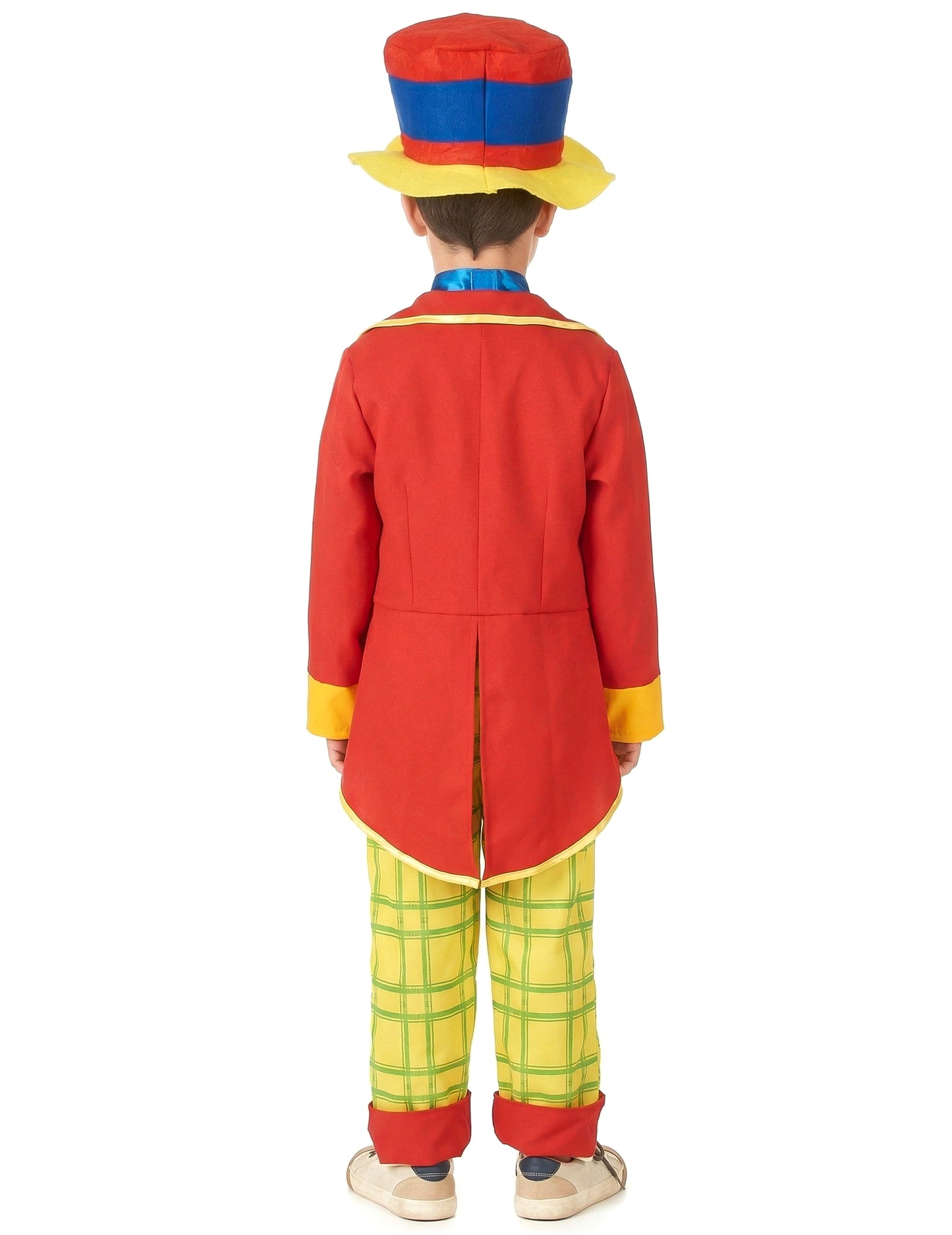 Vue de dos du déguisement clown amusant pour garçon