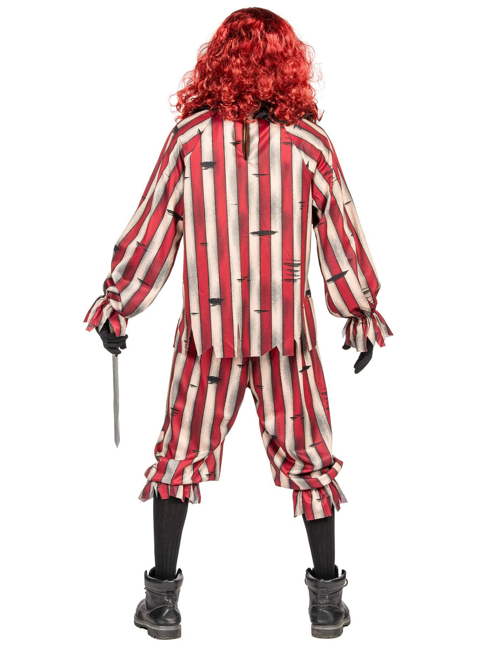 Vue de dos du déguisement de clown démoniaque luxe