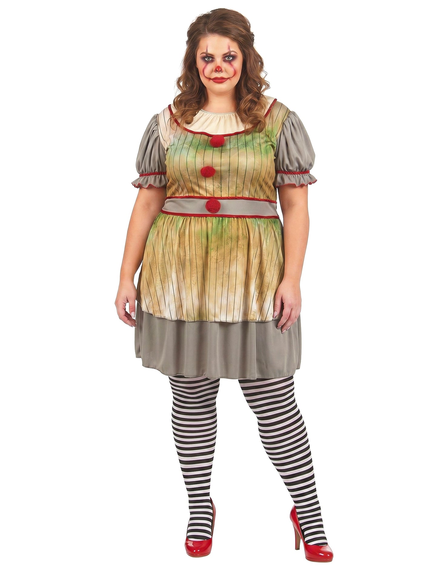Disfraz de payaso psicópata talla grande para mujer