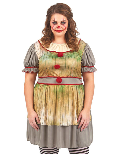 Disfraz de payaso psicópata talla grande para mujer