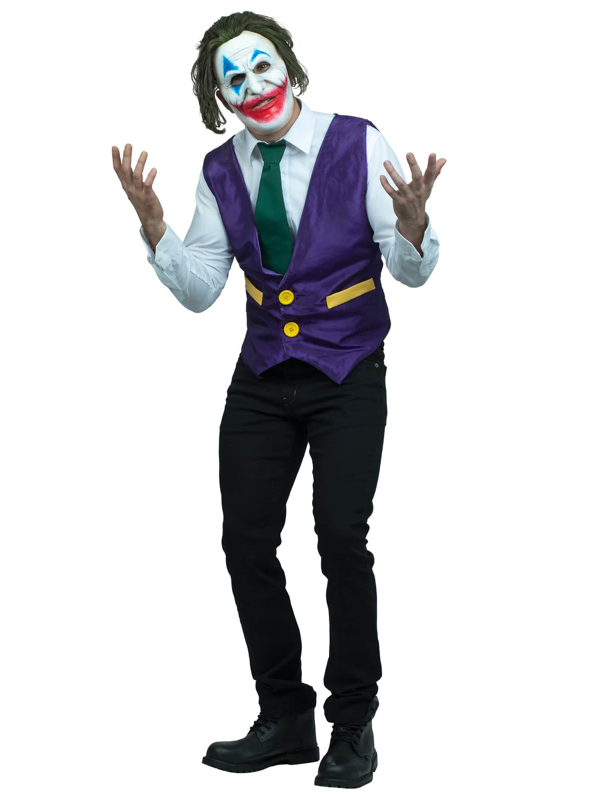 Disfraz de payaso sonrisa de l'ange para adulto violeta y verde