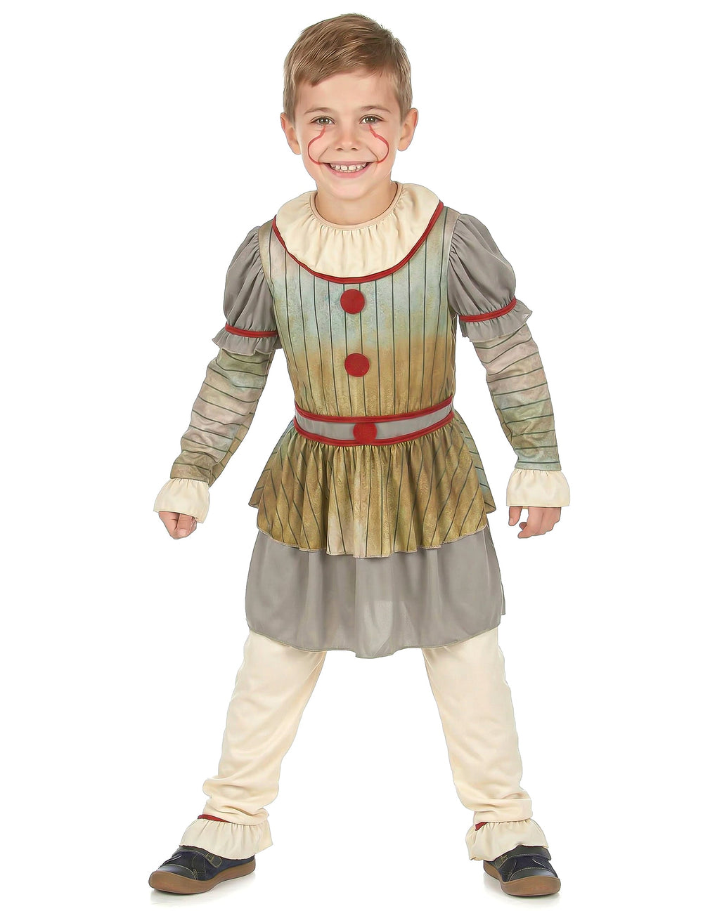 Vue de face du déguisement de clown terrifiant