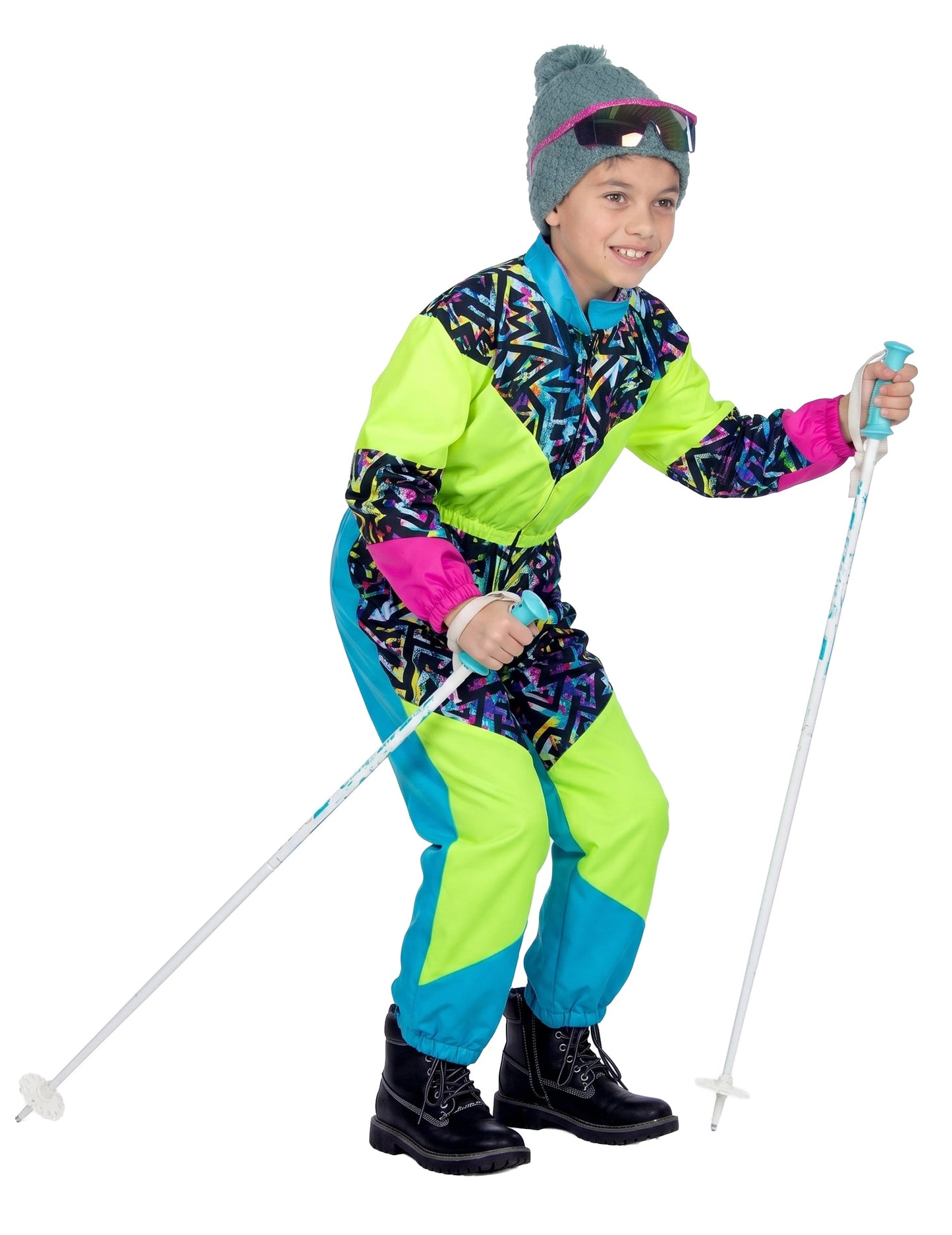 Déguisement combinaison de ski années 80 enfant