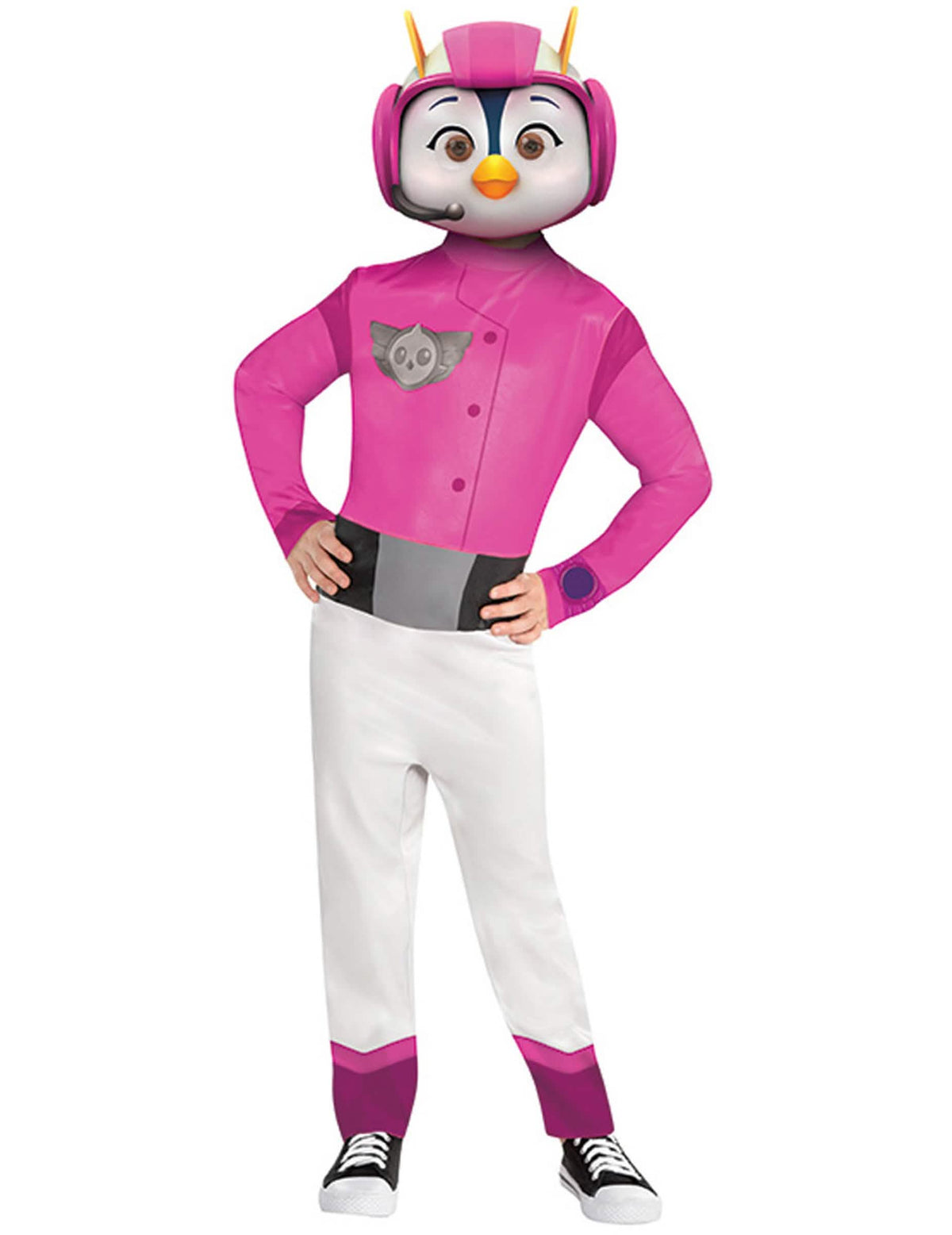 Disfraz mono y máscara Penny Top Wing para niña rosa y blanco