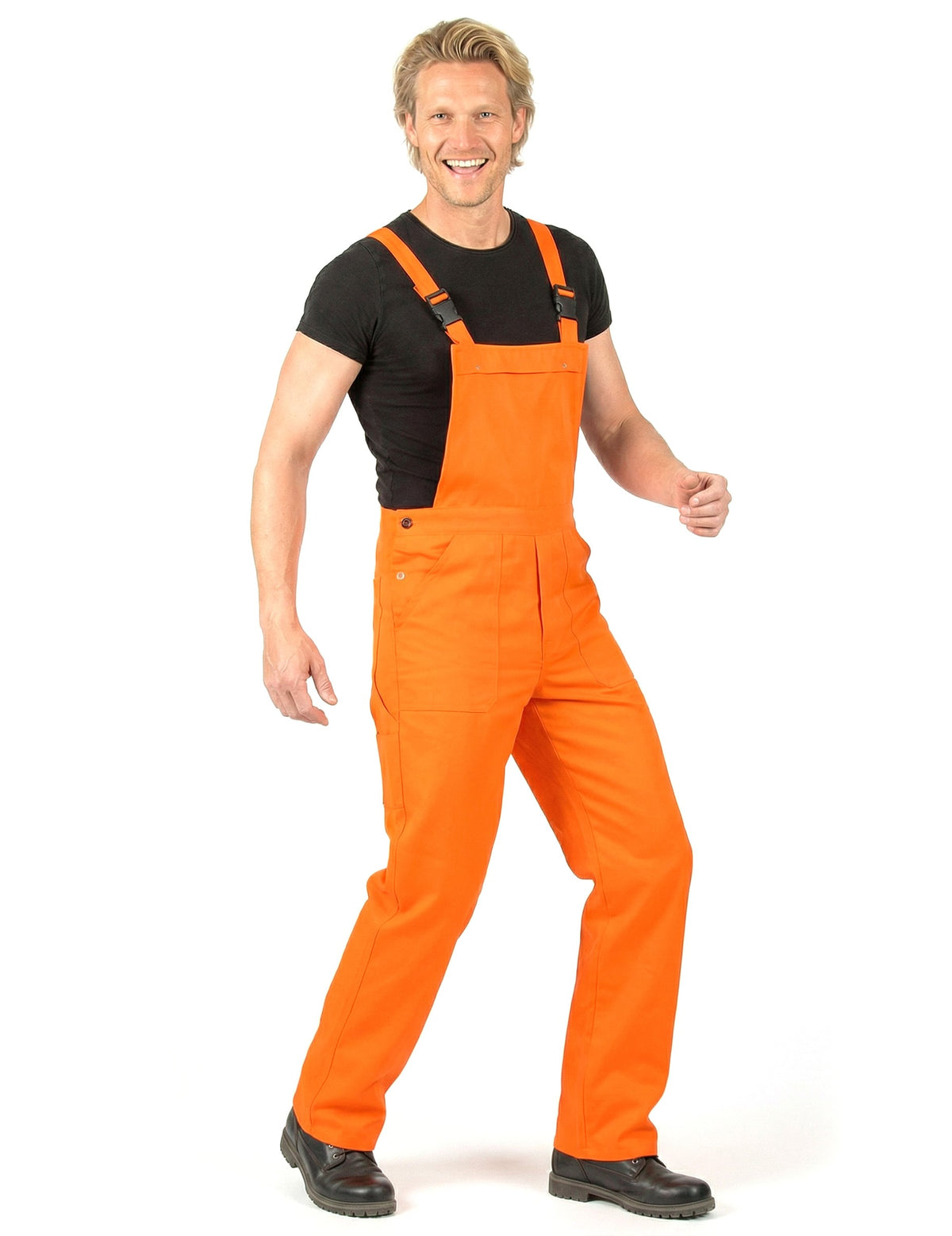 Disfraz traje naranja fluo adulto