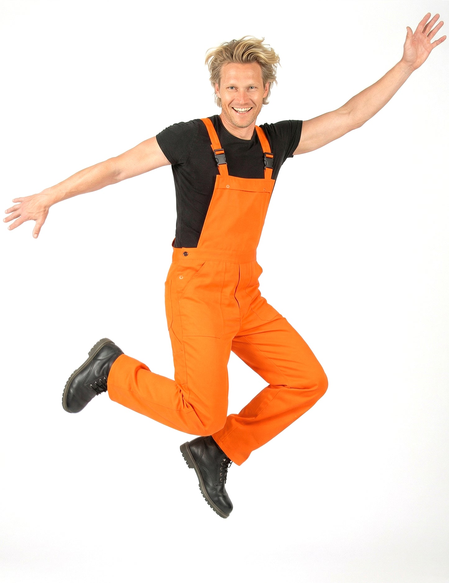 Disfraz traje naranja fluo adulto