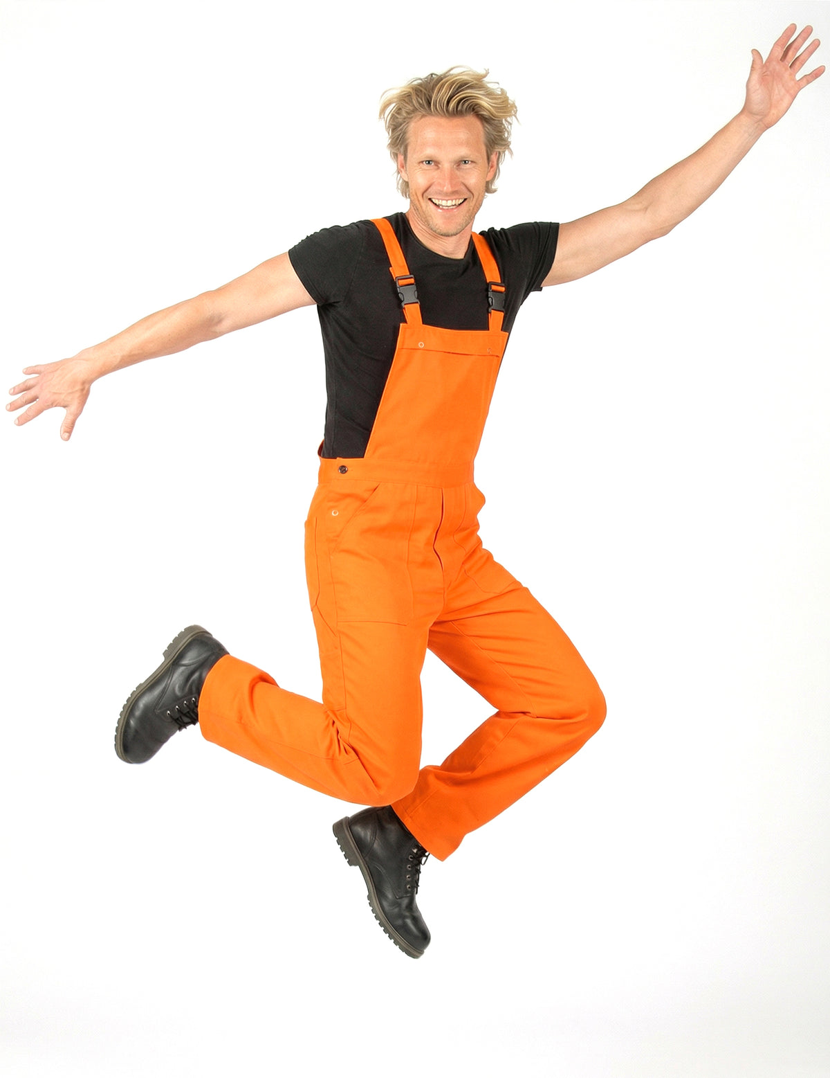 Disfraz traje naranja fluo adulto