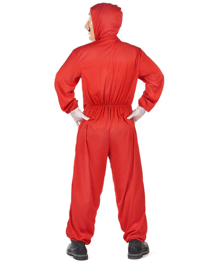 Disfraz mono rojo ladrón adulto