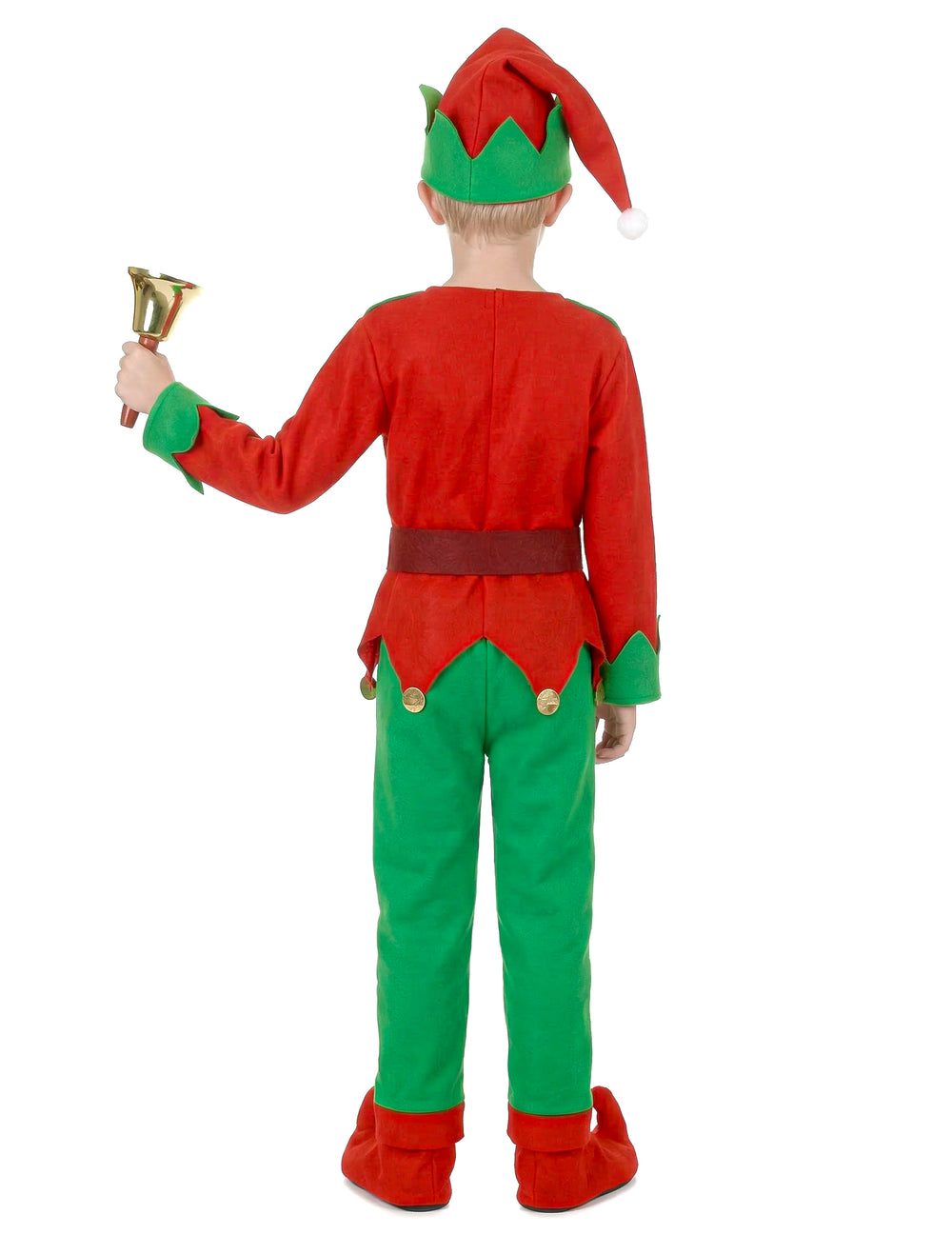 Vue de dos du déguisement complet Elfe de Noël