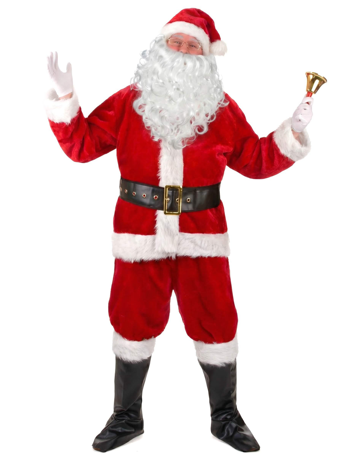 Disfraz completo de Papá Noel efecto peluche adulto