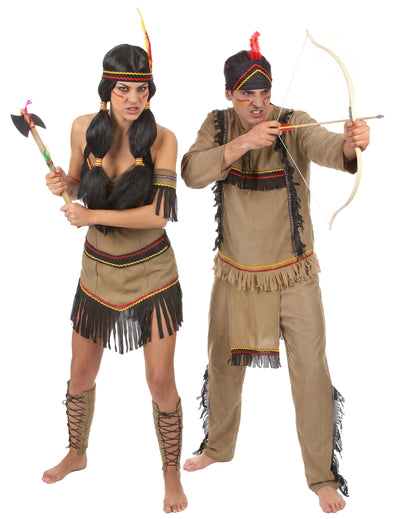 Disfraz de pareja de indios