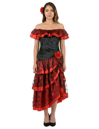 Disfraz de flamenca rojo y negro