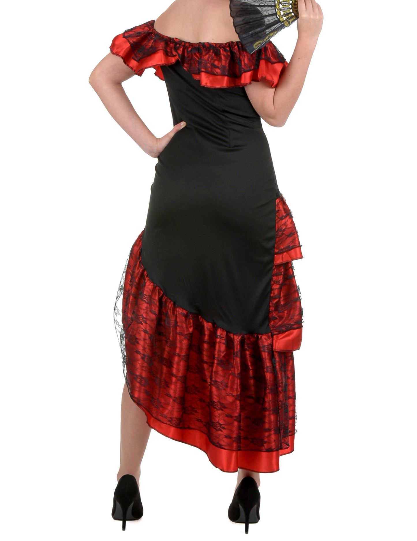 Disfraz de flamenca rojo y negro