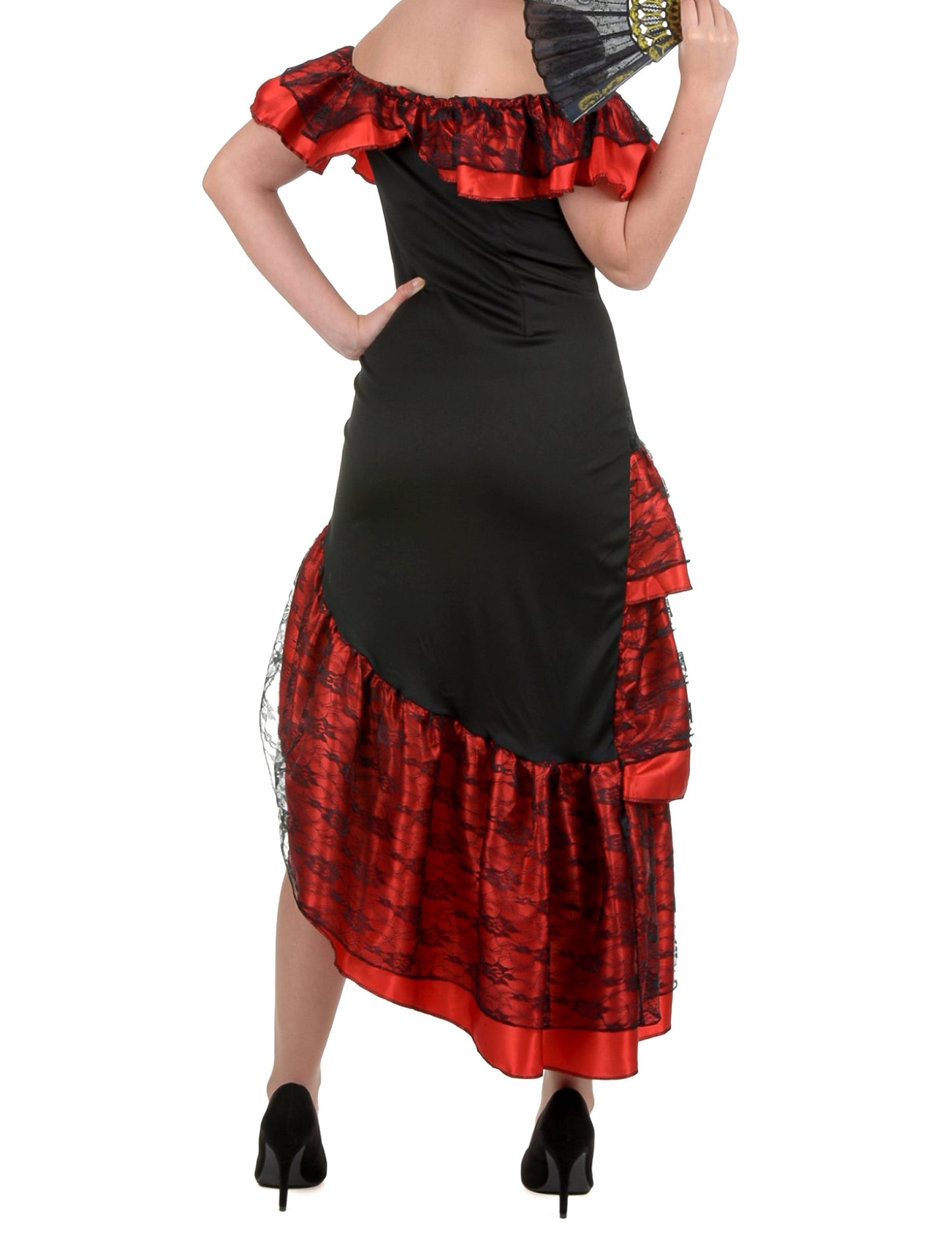 Disfraz de flamenca rojo y negro