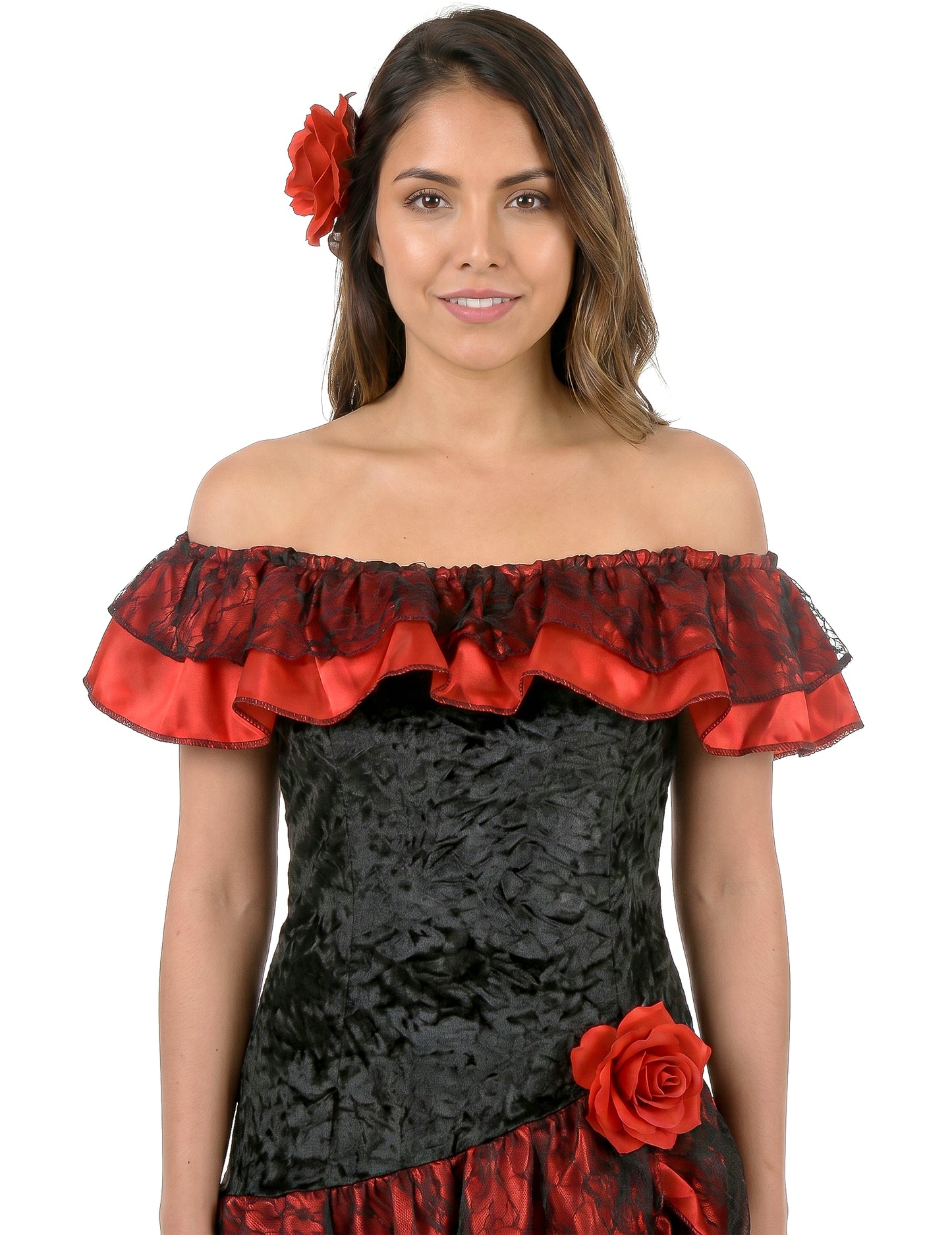 Disfraz de flamenca rojo y negro