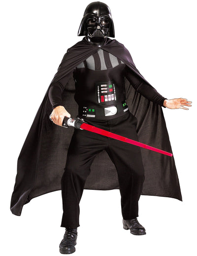 Déguisement Dark Vador Star Wars pour adulte noir avec sabre laser rouge