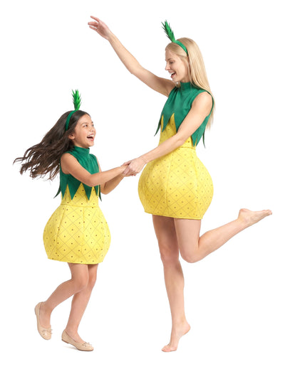 Disfraz dúo de fruta piña madre e hija