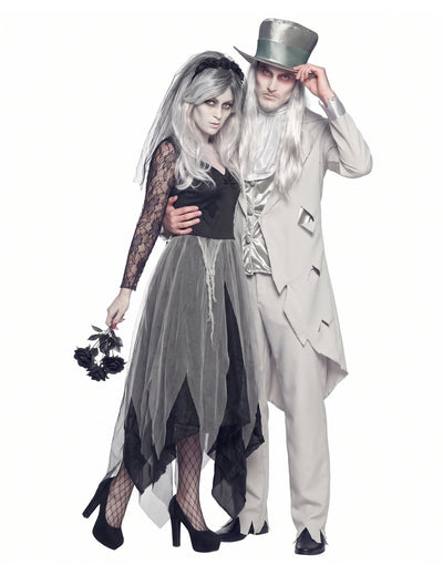 Disfraz de pareja novios fantasmas Halloween adultos