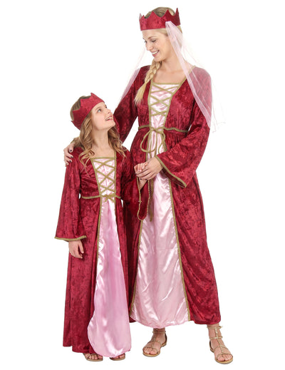 Disfraz dúo de reina medieval madre e hija