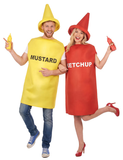 Disfraz de pareja mostaza y ketchup