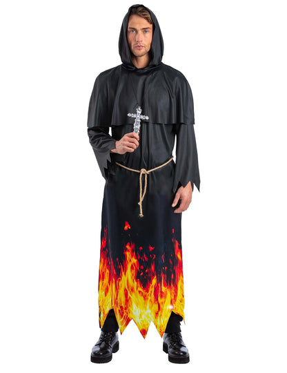 Disfraz de sacerdote infernal para hombre