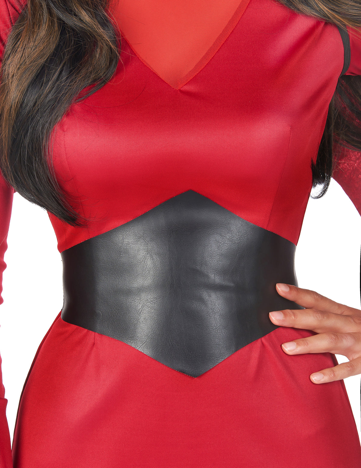 Disfraz de diablesa rojo y negro mujer Halloween