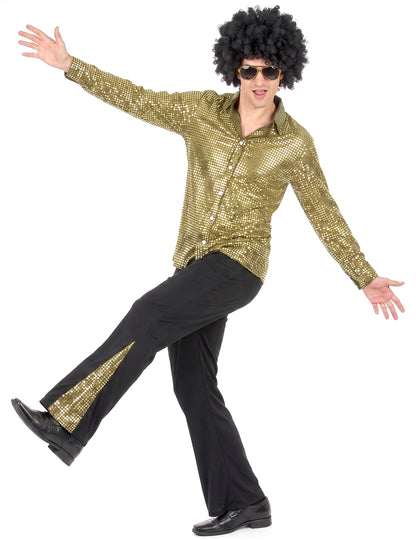Disfraz de disco dorado para hombre