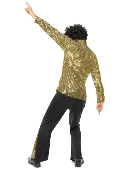 Disfraz de disco dorado para hombre