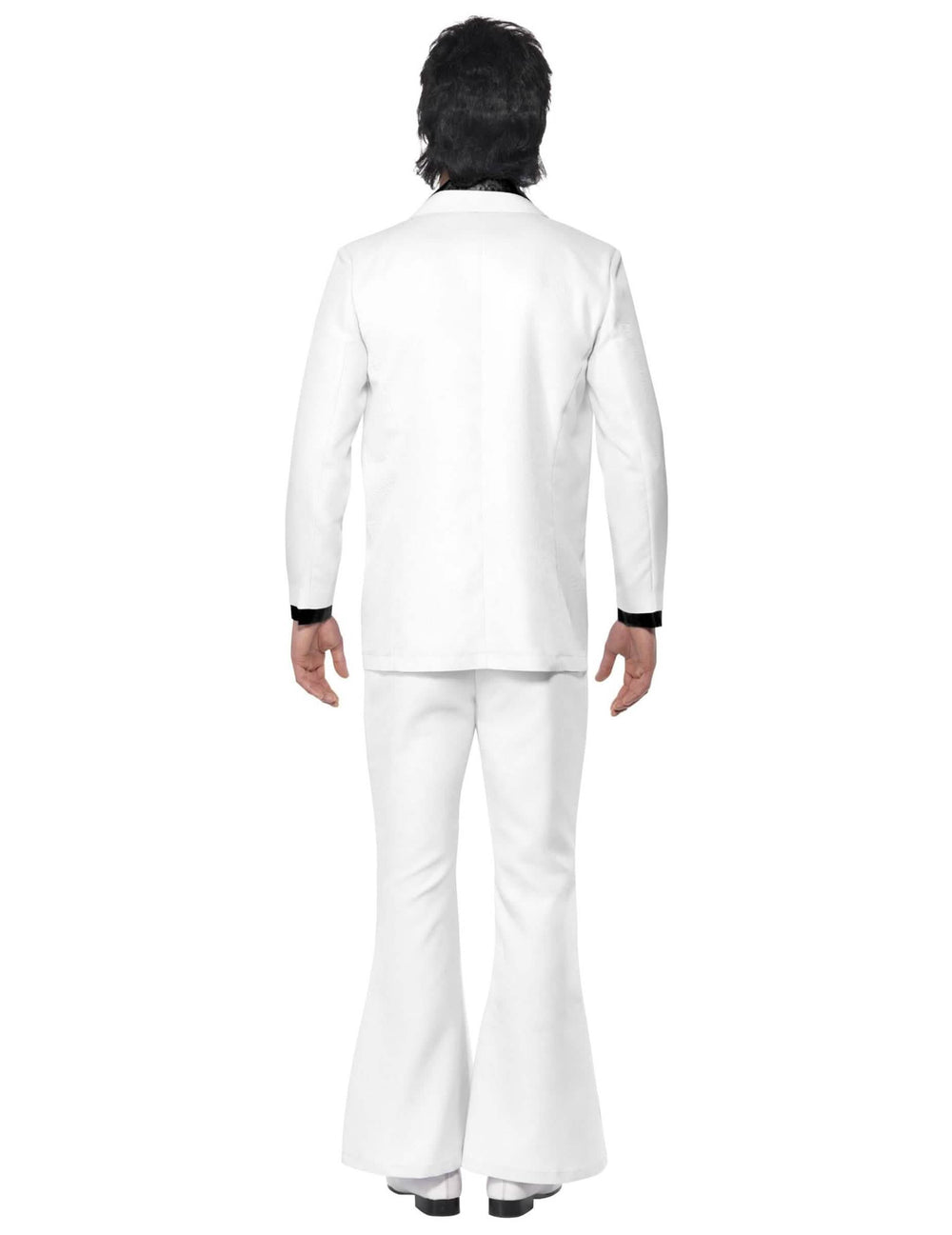 Vue de dos du déguisement disco pour homme blanc