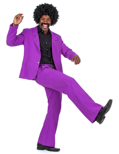 Disfraz violeta disco adulto