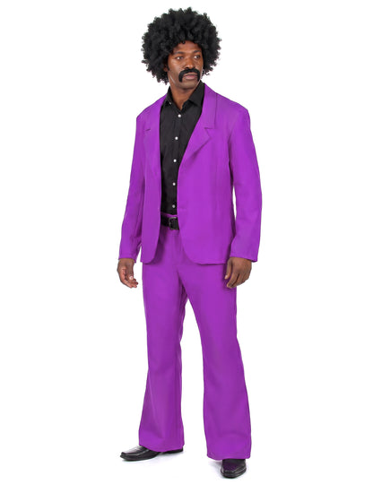 Disfraz violeta disco adulto